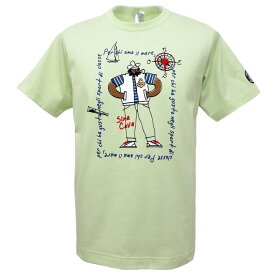 40％OFF 春夏 シナコバ キャプテンを囲むPT 半袖丸首Tシャツ (薄グリーン) (M、L、LL)TS*0122120550410【23/2/2】【クルーネック】【コットン】【天竺】【SINA COVA】【あす楽対応】【sinacova】 シナコバ　ショップ【ギフト包装無料】