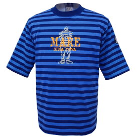 2024春夏新作 シナコバ 5分袖 マリンボーダー丸首Tシャツ (ブルー系) (M)(L)(LL) TS*0124120520920【24/3/26】【クルーネック】【五分袖】【SINA COVA】【あす楽対応】【スポーツ】【sinacova】 シナコバ　ショップ【ギフト包装無料】