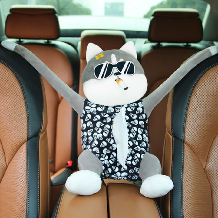 車用 ティッシュケース 車内 収納 ティッシュボックス 車のティッシュボックスホルダー かわいい漫画のティッシュボックス多機能車の ぬいぐるみティッシュボックスナプキンホルダーハンギングペーパータオルディスペンサーティッシュボックス Tk Gov Ba