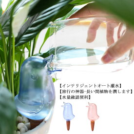 自動給水器 植物 給水やり当番 給水キャップ じょうろ 鳥の形 自動灌水装置 屋内観葉植物用散水ツール ガーデニング/野菜/果実/留守/出張/旅行用 2個セット