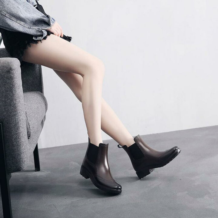 楽天市場 ショートブーツ 全2色 2種類晴雨兼用 レインブーツ サイドゴア ブーツ アンクル サイドゴアブーツ 防水 雨靴 ローヒール 痛くない 歩きやすい 夏 春 冬 秋 Ikeike0チェスト