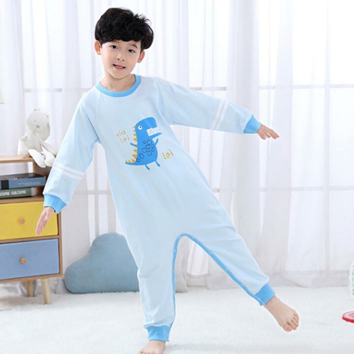 楽天市場 パジャマ オールインワン 長袖 つなぎパジャマ 綿100 コットン 寝間着 キッズ ジュニア 子供服 男の子 女の子 部屋着 ルームウェア 寝巻き 子ども ロンパース プルオーバー 春 カバーオール 冬 秋 90cm 寝冷え防止 110cm 100cm 130cm 1cm 150cm 140cm