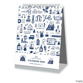 【ゆうパケット対応】2024年　カレンダー　新日本カレンダー　eric 卓上 NK-4102