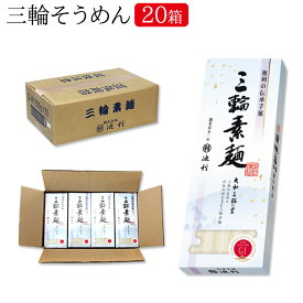 【池利公式】三輪素麺250g×20箱　（業務用 送料無料）
