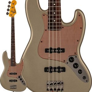 Fender Made in Japan Hybrid II 2026 Collection Jazz Bass Satin Metallic (Matte Champagne Mirage/Rosewood) �yThe Spring Summer 2026 Campaign�z