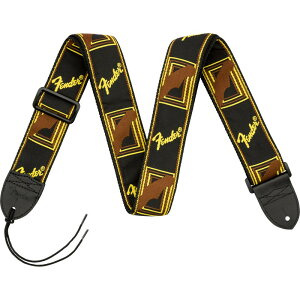 Fender USA Monogrammed Strap Black/Yellow/Brown(#0990681000)