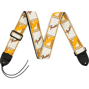 Fender USA yH̃X[p[Z[z Monogrammed Strap White/Brown/Yellow(#0990683000)