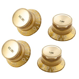 Gibson �y�H��SUPER SALE�z Top Hat Knobs with Inserts 4 pack (Aged Gold/Gold Metal Insert) [PRMK-030]