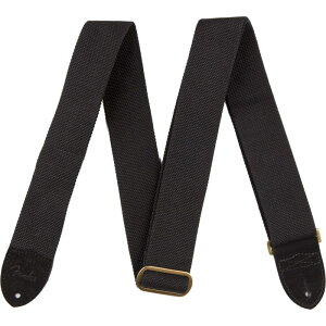Fender USA COTTON LEATHER STRAP (BLACK) (#0990667006)
