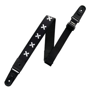 basiner DURA GUITAR STRAP VG HARDCORE SERIES WHITE CROSS