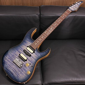 Suhr Guitars Modern Flame Maple Top/Mahogany Back&Neck Faded Trans Whale Blue Burst SN. 79181