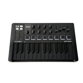 Arturia MINILAB 3 DB 【NKS対応製品・Komplete 15 Select無償提供】(Deep Black・ディープブラック)(25鍵・USB・MIDIキーボード)(アートリア)