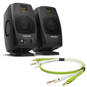 ADAM D3V Black + OYAIDE�����i���I�[�f�B�I�P�[�u���Z�b�g(TRS-TRS 2.0m)(�y�A)(�������K�i)(�A�_��)(���j�^�[�X�s�[�J�[)(�u���b�N)(�I���C�f)