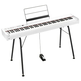 KORG (台数限定特典・純正ピアノダストカバーDC-P1付)DIGITAL PIANO D1 WH(ホワイト)＋専用スタンド「ST-SV1-BK」セット【沖縄・離島送料別途見積】