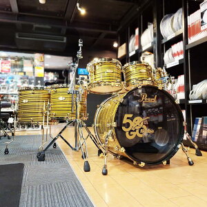 Pearl Masterworks 6pc Drum Kit -Gold Swirl on Black Carbon�y�C�P�x�y��X�n��50���N�L�O���f���z