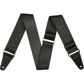 Fender USA Tooled Leather Guitar Strap， 2inch (Black) (#0996970006)