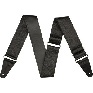 Fender USA Tooled Leather Guitar StrapC 2inch (Black) (#0996970006)