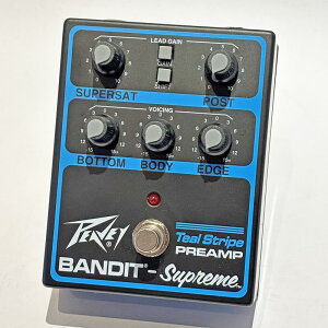 zB PEAVEY Bandit Supreme Teal Stripe Preamp Pedal