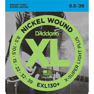 DfAddario yNX}XZ[z XL Nickel Electric Guitar Strings EXL130+ (Extra-Super Light Plus/085-39)