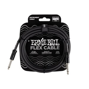 �����z�B ERNIE BALL Flex Cable 10ft S/S (Black) [#6434]