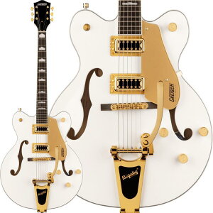 GRETSCH G5422TG Electromatic Classic Hollow Body Double-Cut with Bigsby and Gold Hardware�iSnowcrest White�^Laurel�j