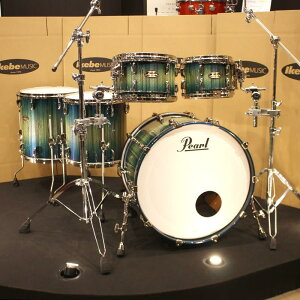 Pearl 【値下げしました!】Masters Maple Gum 5pc Drum Set - Scuba Blue Over Black Limba w/Nickel Hardware【ファクトリーツアー2024オーダー品】【店頭展示特価品】