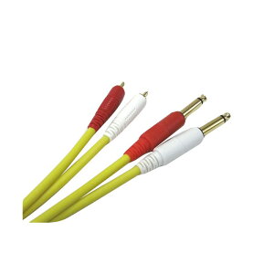 EXFORM COLOR TWIN CABLE 2RP-1.8M (RCA-PHONE 1�y�A) 1.8m (yellow)