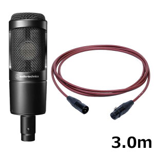 audio-technica AT2035 �yPASSGO RED�}�C�N�P�[�u���Z�b�g(XLR-XLR)3.0m�z(�R���f���T�[�}�C�N)(�I�[�f�B�I�e�N�j�J)