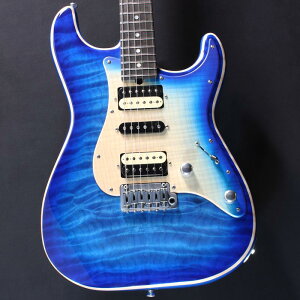 T�fs Guitars Ikebe 50th Anniversary ST-22 Selected 5A Quilted Maple Top (Trans Blue Burst) #033309