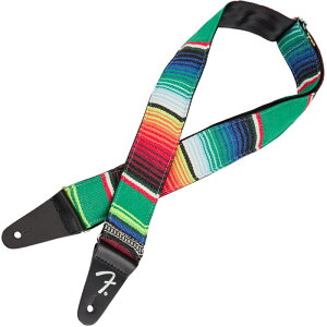 zB Fender USA yNX}XZ[z 2 SERAPE STRAP (GREEN MULTI)(#0992132541)