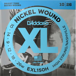 D�fAddario XL Nickel Electric Guitar Strings EXL150H (High-Strung/Nashville Tuning)