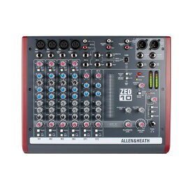 ALLEN&HEATH ZED10　【USBステレオ出力搭載10chミキサー】