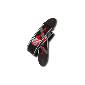 Gibson yNX}XZ[z Woven Style 2 Strap w/ Logo - Red [ASGG-600]
