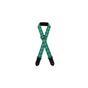 PERRI'S �y�N���X�}�X�Z�[���z1.5 FABRIC UKULELE STRAP - TURQUOISE PINEAPPLES