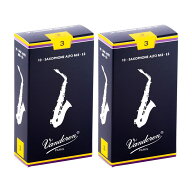 VANDOREN 【2個セット】《硬さ：3》アルトサックス用リード バンドレン Traditional (青箱) 【宅配便発送…