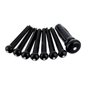 Fender USA ACOUSTIC BRIDGE PIN SET (BLACK WITH WHITE DOT) (#0990402006)
