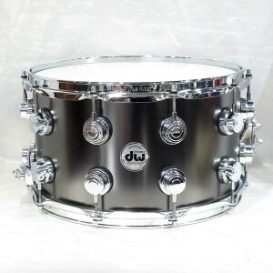 dw DRVD0814SVCBK [Collector's Satin Black Over Brass Snare 14×8]