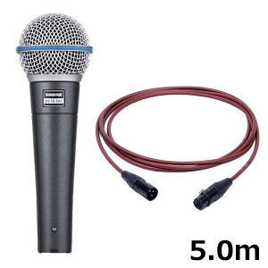 SHURE BETA 58A-J�yPASSGO RED�}�C�N�P�[�u���Z�b�g(XLR-XLR)5.0m�z(BETA58A)(�������K�i2�N�ۏ�)(�V���A)(�_�C�i�~�b�N�}�C�N)