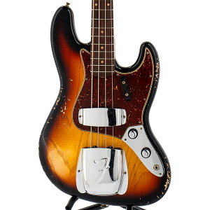 Fender Custom Shop 2024 Custom Collection Time Machine 1961 Jazz Bass Heavy Relic (Super Faded/Aged Bleached 3 Color Sunburst)