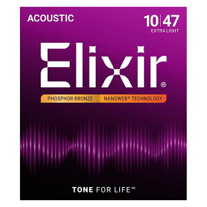 ELIXIR Acoustic Phosphor Bronze with NANOWEB Coating #16002 (Extra Light/10-47)