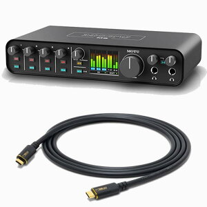 翌日配達 MOTU M6 + Oyaide SCI-04 セット(モツ)(USB-Cオーディオインターフェイス)(オヤイデ)(Thunderbolt3互換USB4 Type-C-Type-C 1.2m)