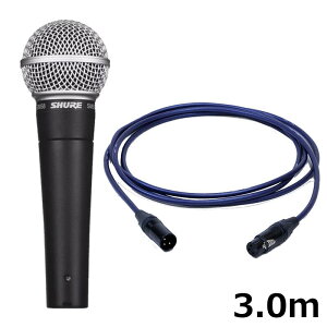 SHURE SM58-LCE�yPASSGO BLUE�}�C�N�P�[�u���Z�b�g(XLR-XLR)3.0m�z(��ԃ_�C�i�~�b�N�}�C�N)(�������K�i2�N�ۏ�)(�V���A)(SM58LCE)