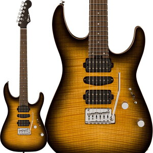 Charvel MJ DK24 HSH 2PT W Mahogany with Flame Maple (Antique Burst/Wenge)