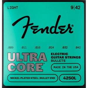 Fender USA ULTRACORE ELECTRIC GUITAR STRINGS NICKEL PLATED STEEL BULLET END (4250L/9-42) (#0733250503)