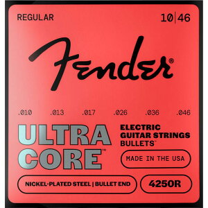 Fender USA ULTRACORE ELECTRIC GUITAR STRINGS NICKEL PLATED STEEL BULLET END (4250R/10-46) (#0733250506)