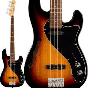 �����z�B Squier by Fender Paranormal Precision Bass Thinline SJ (3-Color Sunburst/Laurel)