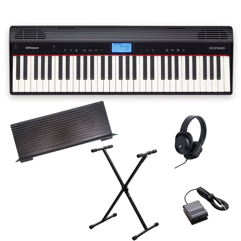楽天市場】Roland GO:PIANO Entry Keyboard (GO-61P)+X型スタンド&汎用