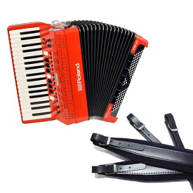 Roland 【豪華特典・純正リュック型ソフトケース】【数量限定・高品質なイタリア製ショルダーストラッププレゼント！】FR-4X RD レッド ローランド Vアコーディオン 電子 ピアノ式 37鍵盤 中型
