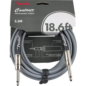 Fender USA CONTOUR SERIES INSTRUMENT CABLE (18.6feet/INCA SILVER)(#0990571824)