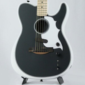 Fender Acoustics Jack White Triplesonic Acoustasonic Telecaster (Satin Arctic White with Black Top/Maple) �y�����z